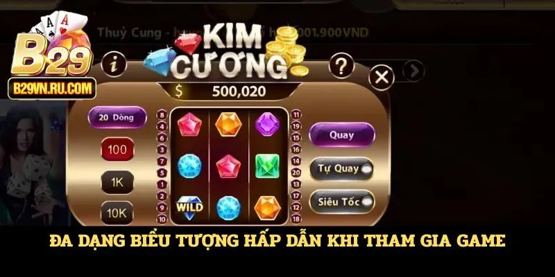 Đa dạng biểu tượng hấp dẫn khi tham gia game