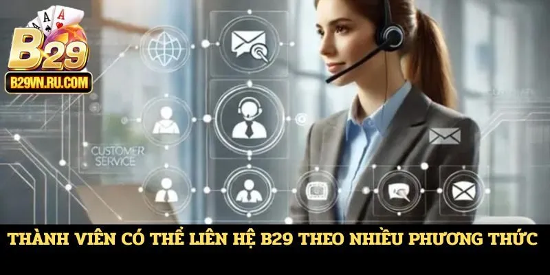 Thành viên có thể liên hệ B29 theo nhiều phương thức 